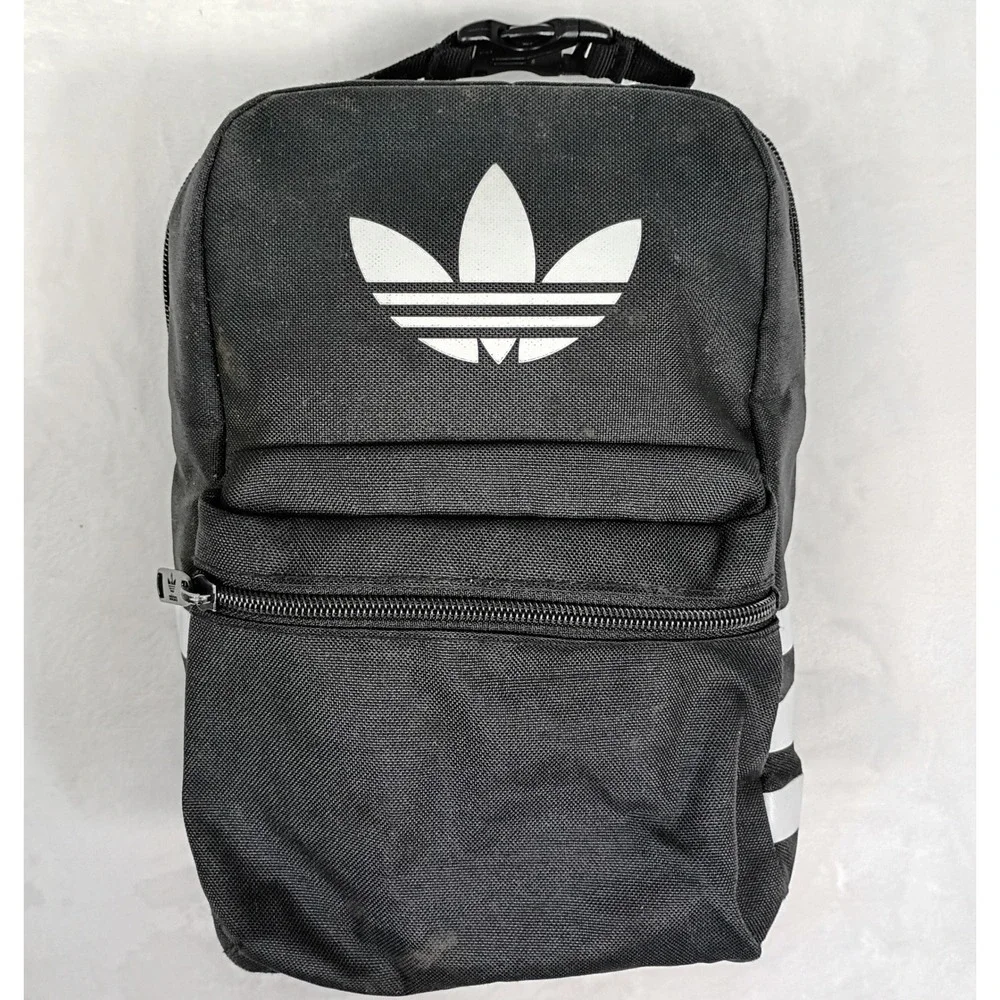 Adidas Originals‎ Trefoil Insulated Lunch Bag Black White 3-Stripe Buckle Handle